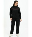 Conjunto Agasalho Feminino Tactel com Elastano Butu Biru Preto Bordô